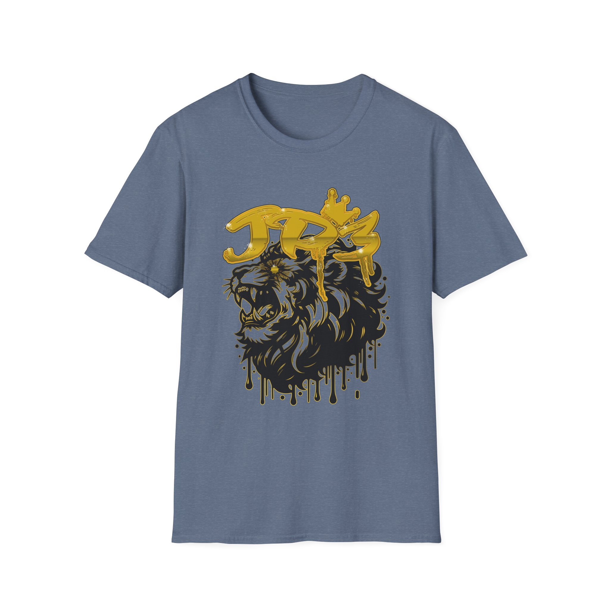 Lion King Graphic T-Shirt – Gold Crown Drip Streetwear Tee