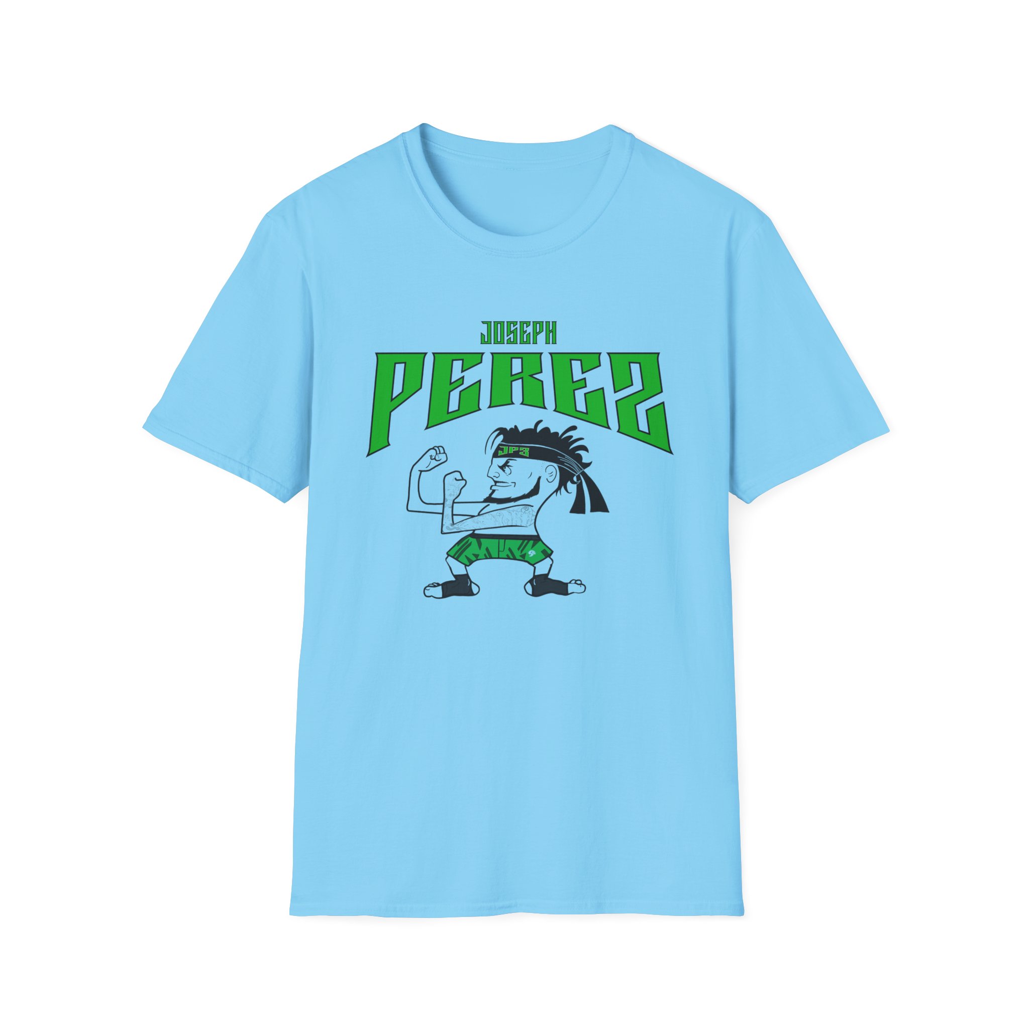 T-Shirt — 'PEREZ' Cartoon Fighter Graphic Tee (Green)