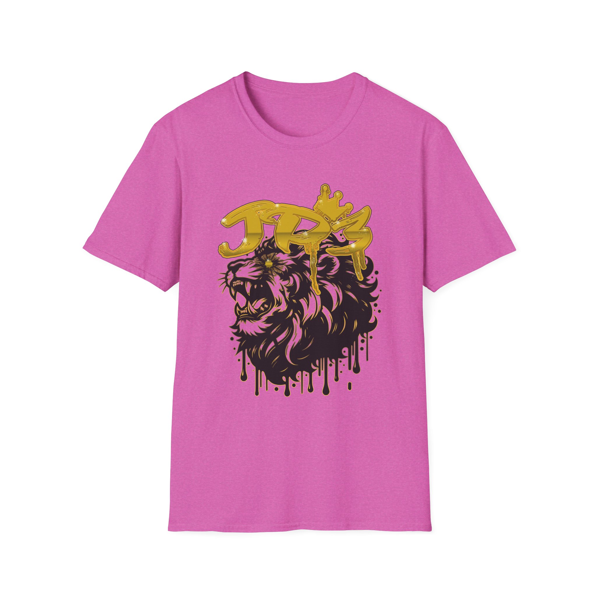 Lion King Graphic T-Shirt – Gold Crown Drip Streetwear Tee