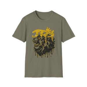 Lion King Graphic T-Shirt – Gold Crown Drip Streetwear Tee - Image 6