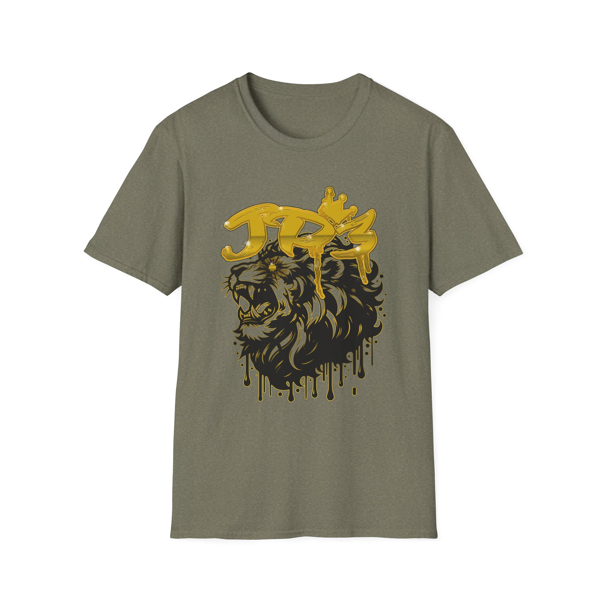 Lion King Graphic T-Shirt – Gold Crown Drip Streetwear Tee