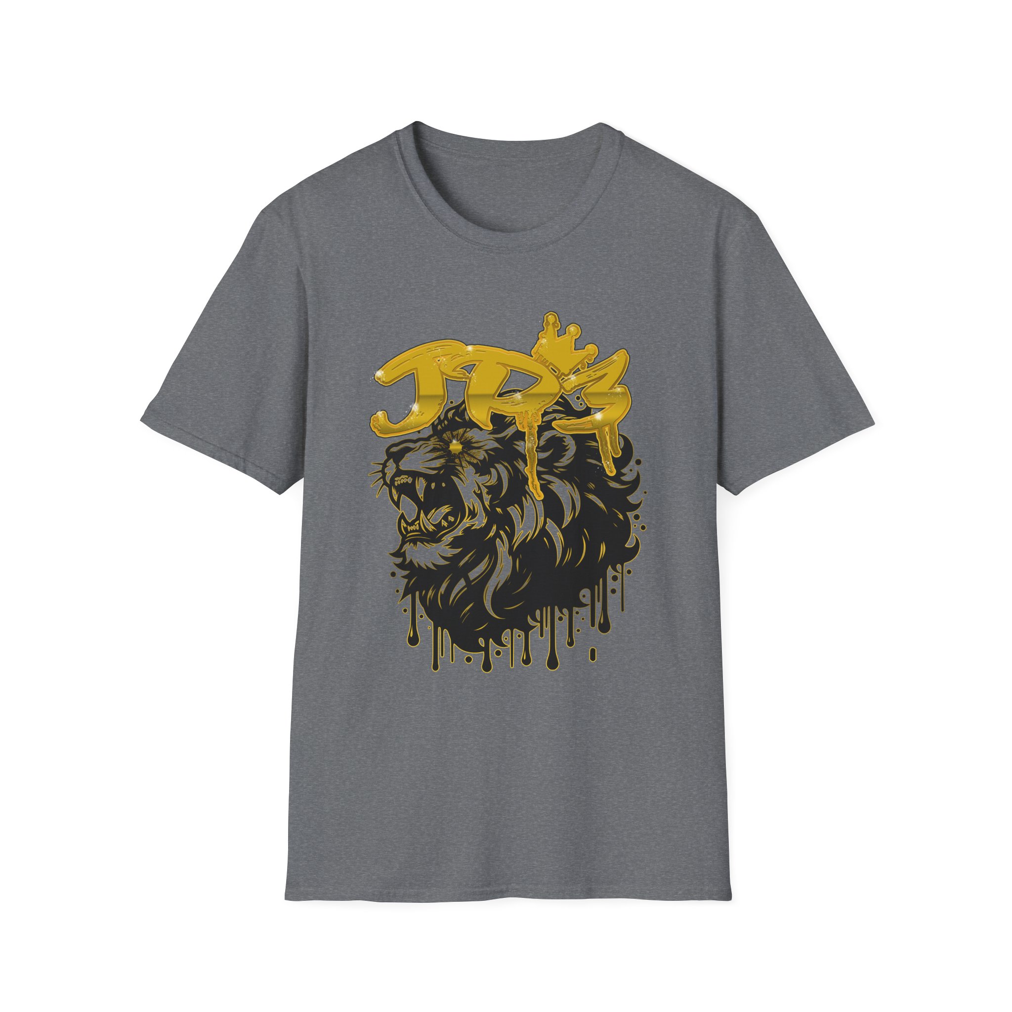Lion King Graphic T-Shirt – Gold Crown Drip Streetwear Tee