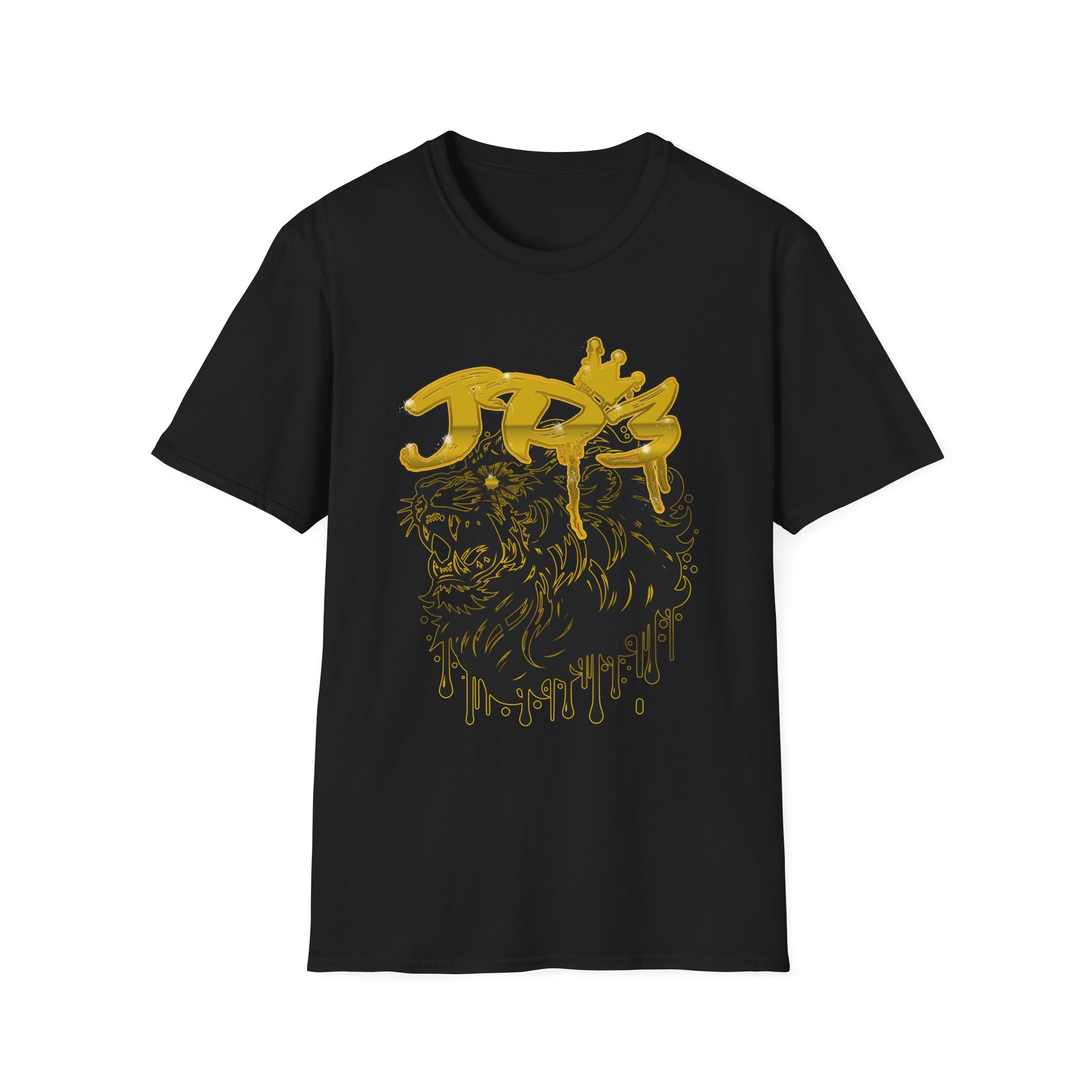 Lion King Graphic T-Shirt – Gold Crown Drip Streetwear Tee
