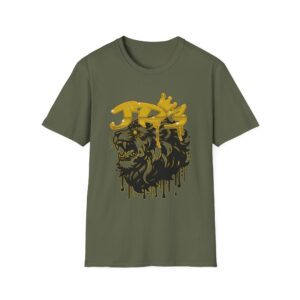 Lion King Graphic T-Shirt – Gold Crown Drip Streetwear Tee - Image 7