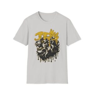 Lion King Graphic T-Shirt – Gold Crown Drip Streetwear Tee - Image 5