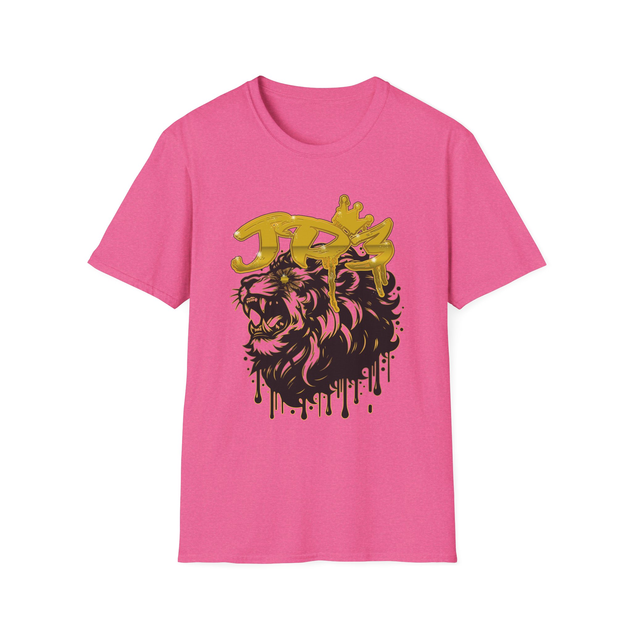 Lion King Graphic T-Shirt – Gold Crown Drip Streetwear Tee