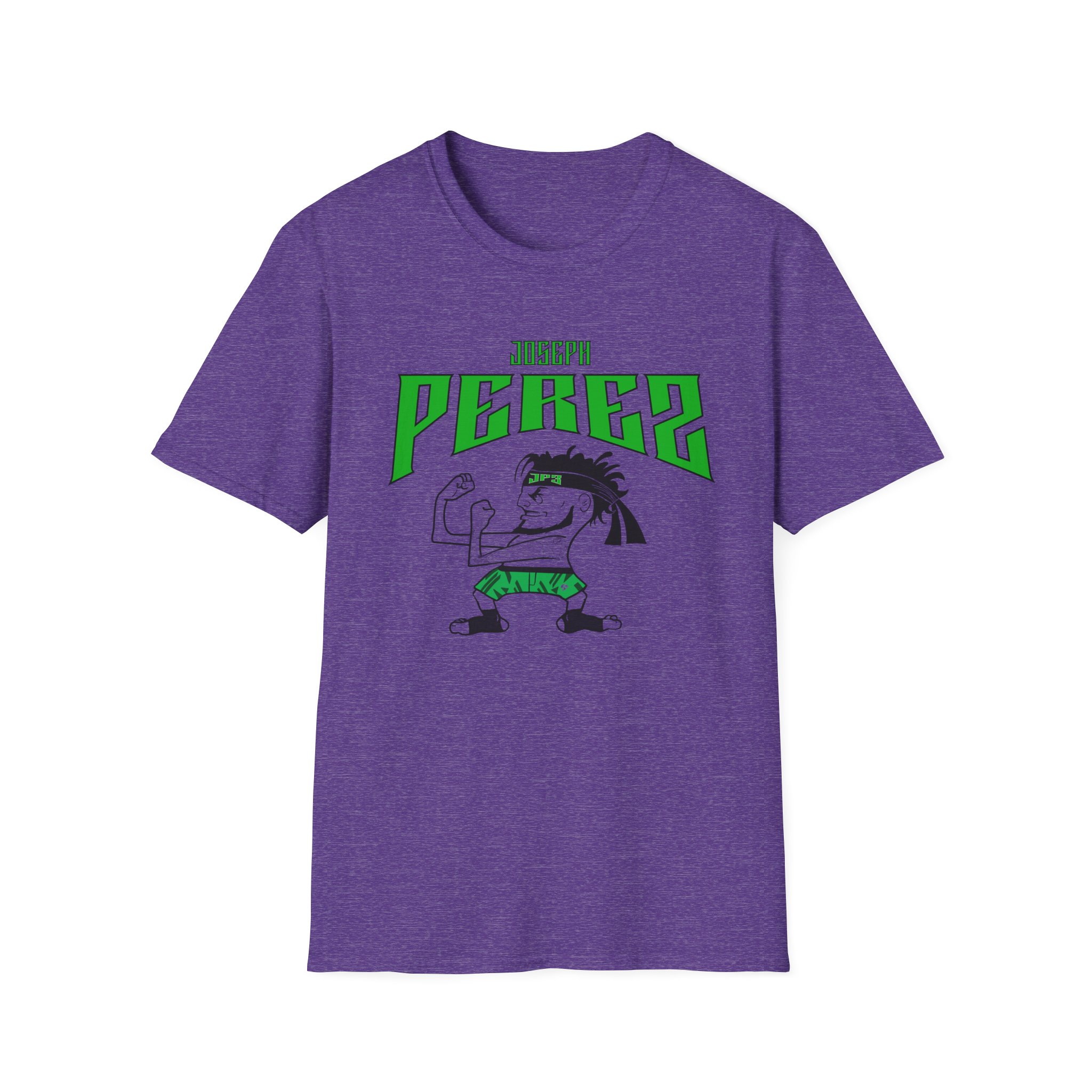 T-Shirt — 'PEREZ' Cartoon Fighter Graphic Tee (Green)